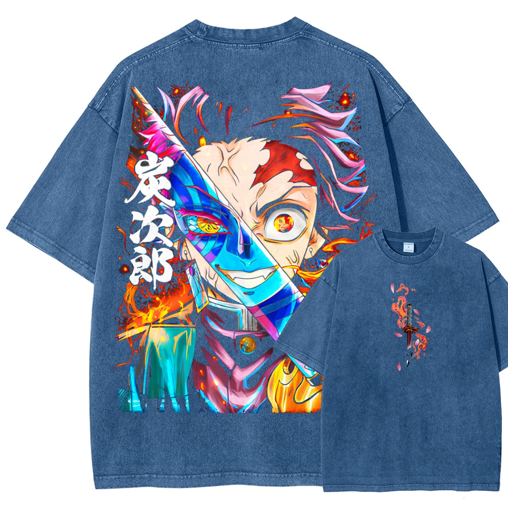 Demon Slayer Unisex Fit Washed T-Shirt 2510002604