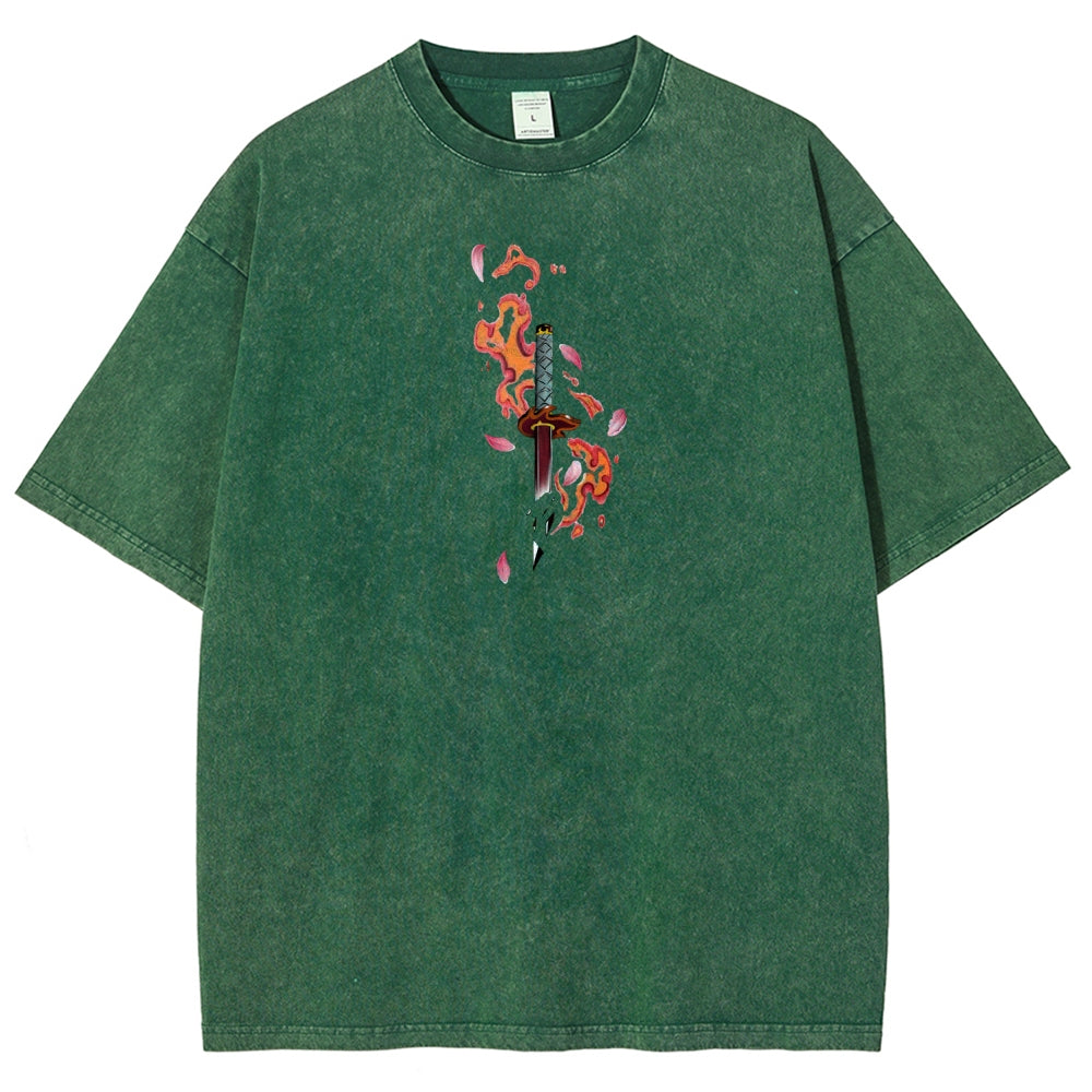 Demon Slayer Unisex Fit Washed T-Shirt 2510002604