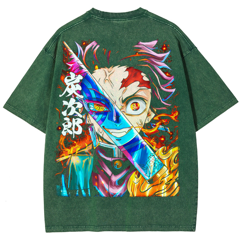 Demon Slayer Unisex Fit Washed T-Shirt 2510002604