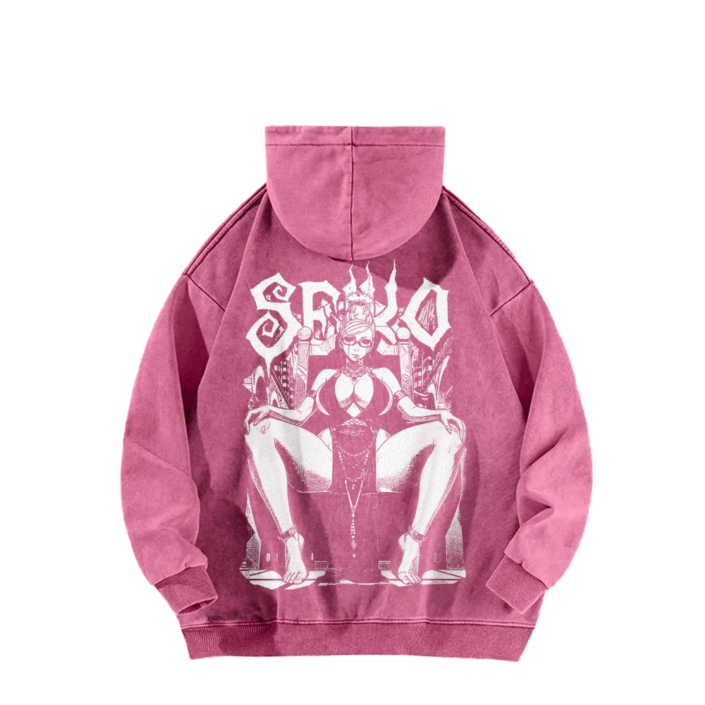 Dandadan Casual Washed Hoodie 2510004415