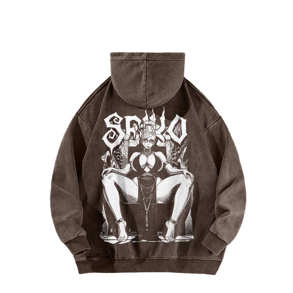 Dandadan Casual Washed Hoodie 2510004415