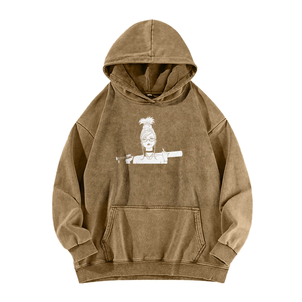 Dandadan Casual Washed Hoodie 2510004415