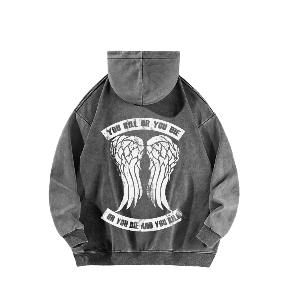 The Walking Dead Daryl Unisex washed sweatshirts 2510020866