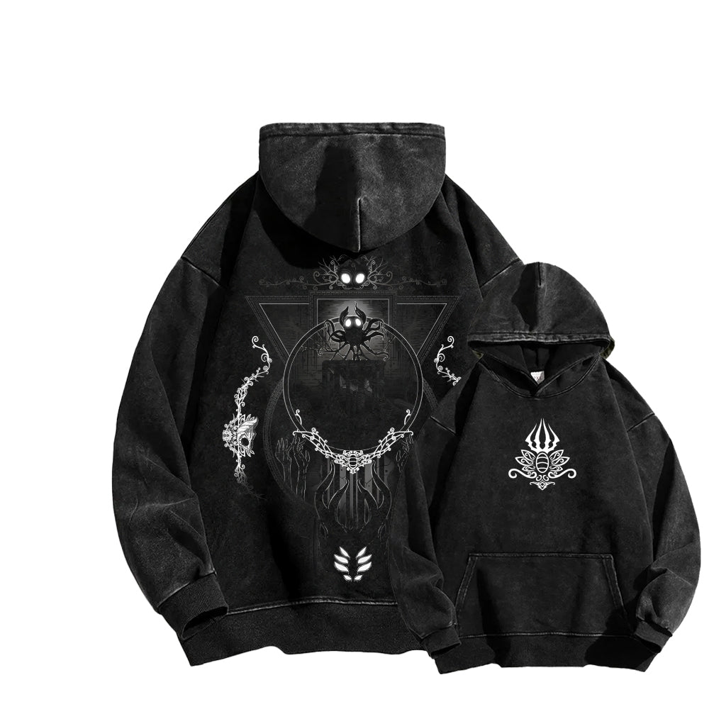 Hollow Knight Unisex washed sweatshirts 2510021613