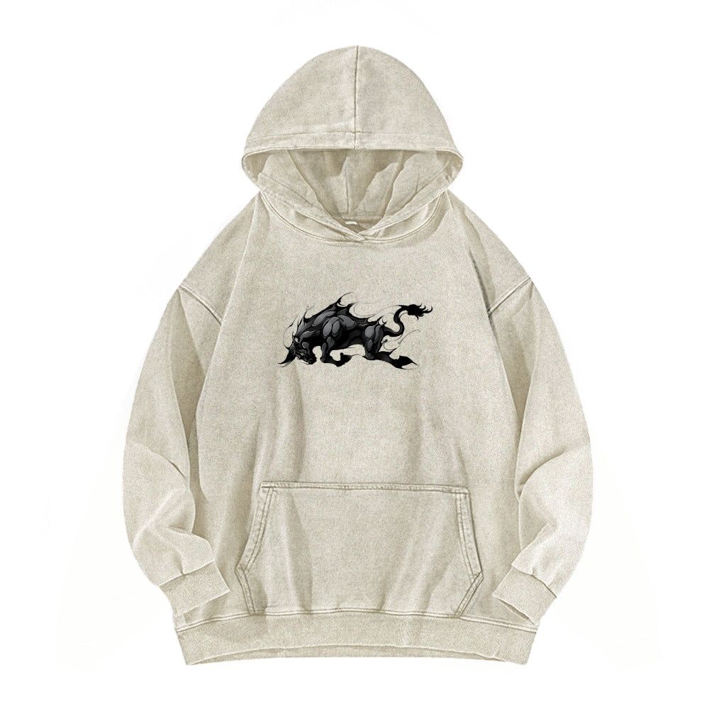 Yami Sukehiro x Black BullsBlack Clover Unisex washed sweatshirts 2510021712