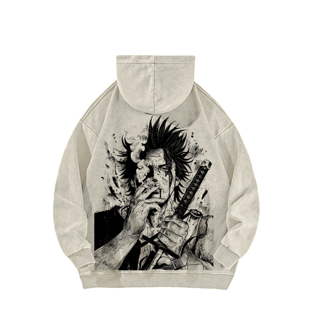 Yami Sukehiro x Black BullsBlack Clover Unisex washed sweatshirts 2510021712