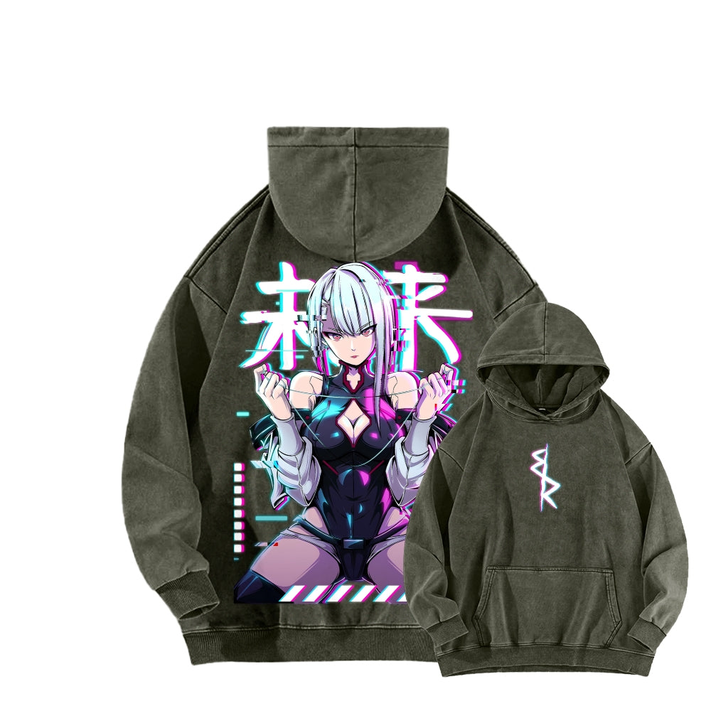 Cyberpunk Unisex washed sweatshirts 2511004416