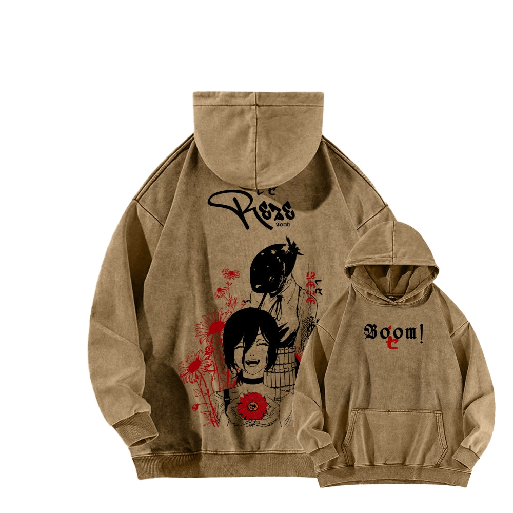 Chainsaw Man Unisex washed sweatshirts 2511007204