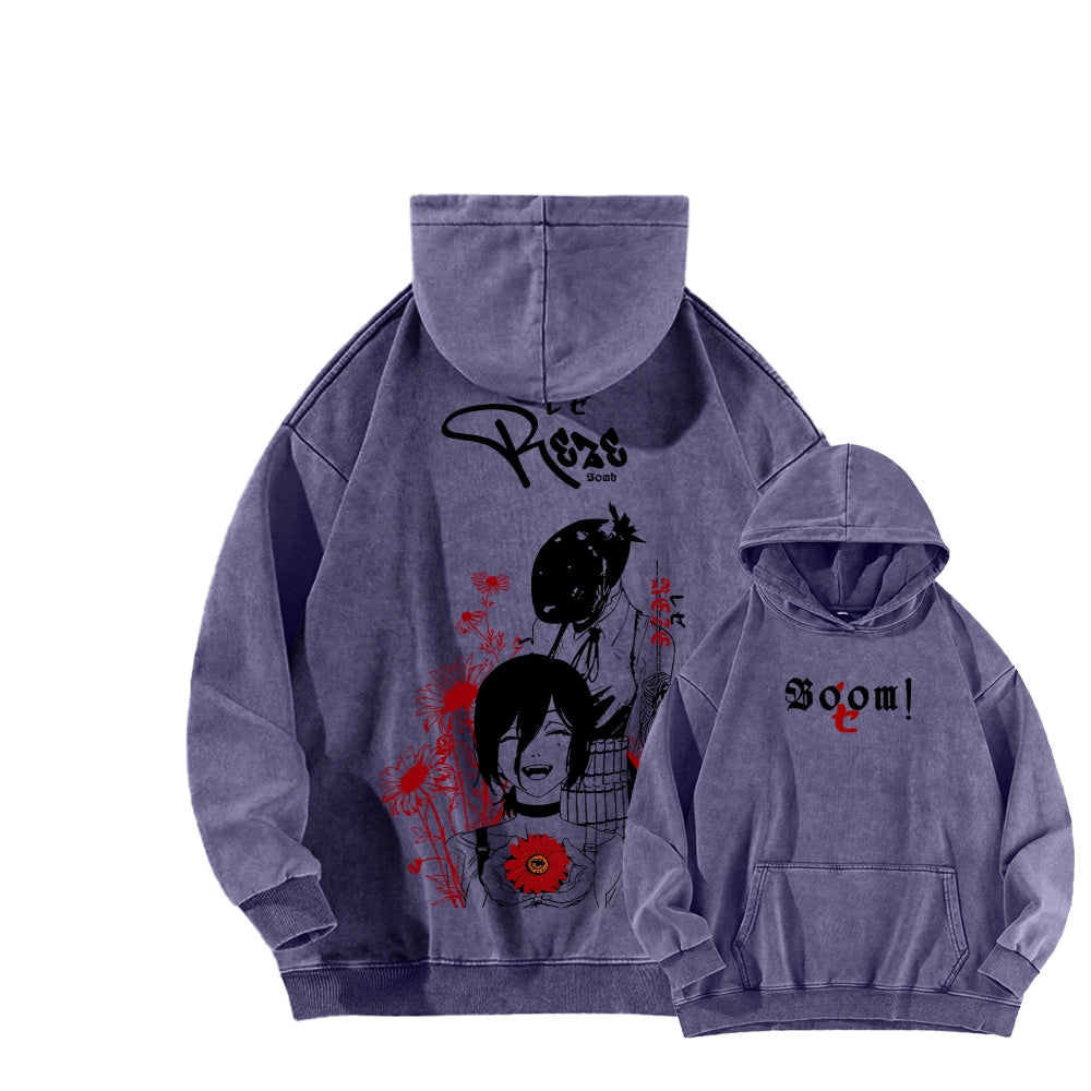 Chainsaw Man Unisex washed sweatshirts 2511007204