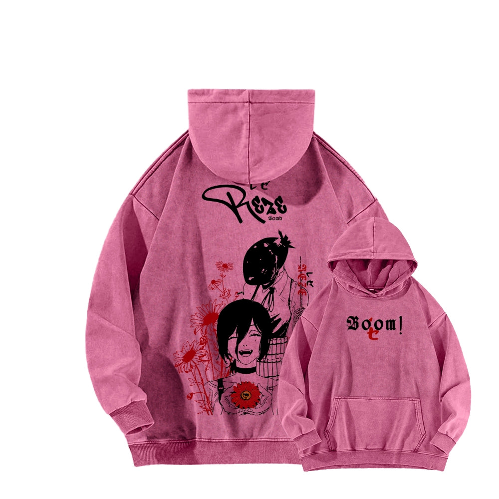 Chainsaw Man Unisex washed sweatshirts 2511007204