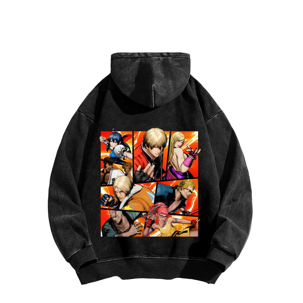 Fatal Fury Unisex washed sweatshirts 2511007962