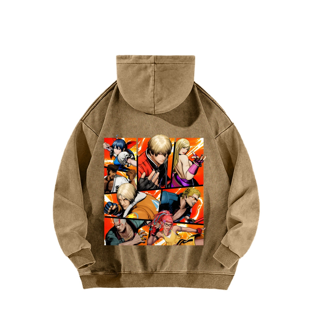 Fatal Fury Unisex washed sweatshirts 2511007962