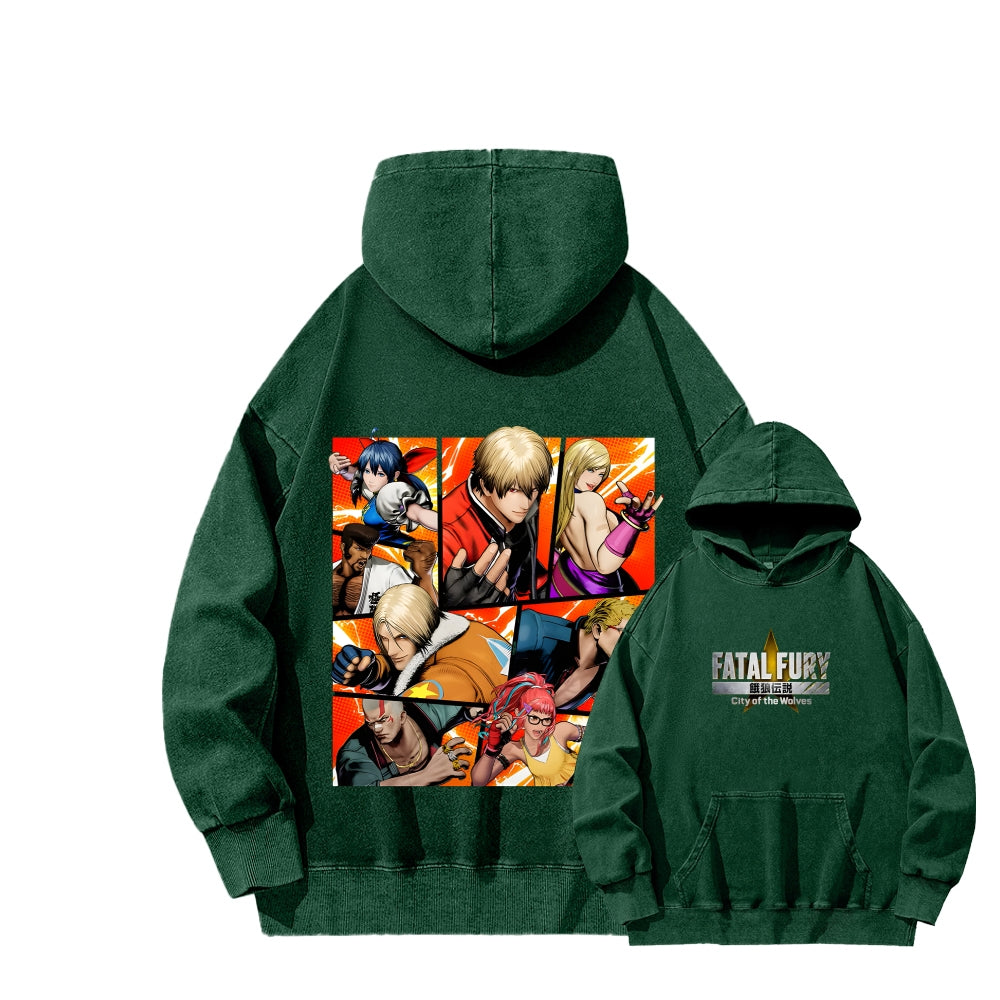 Fatal Fury Unisex washed sweatshirts 2511007962
