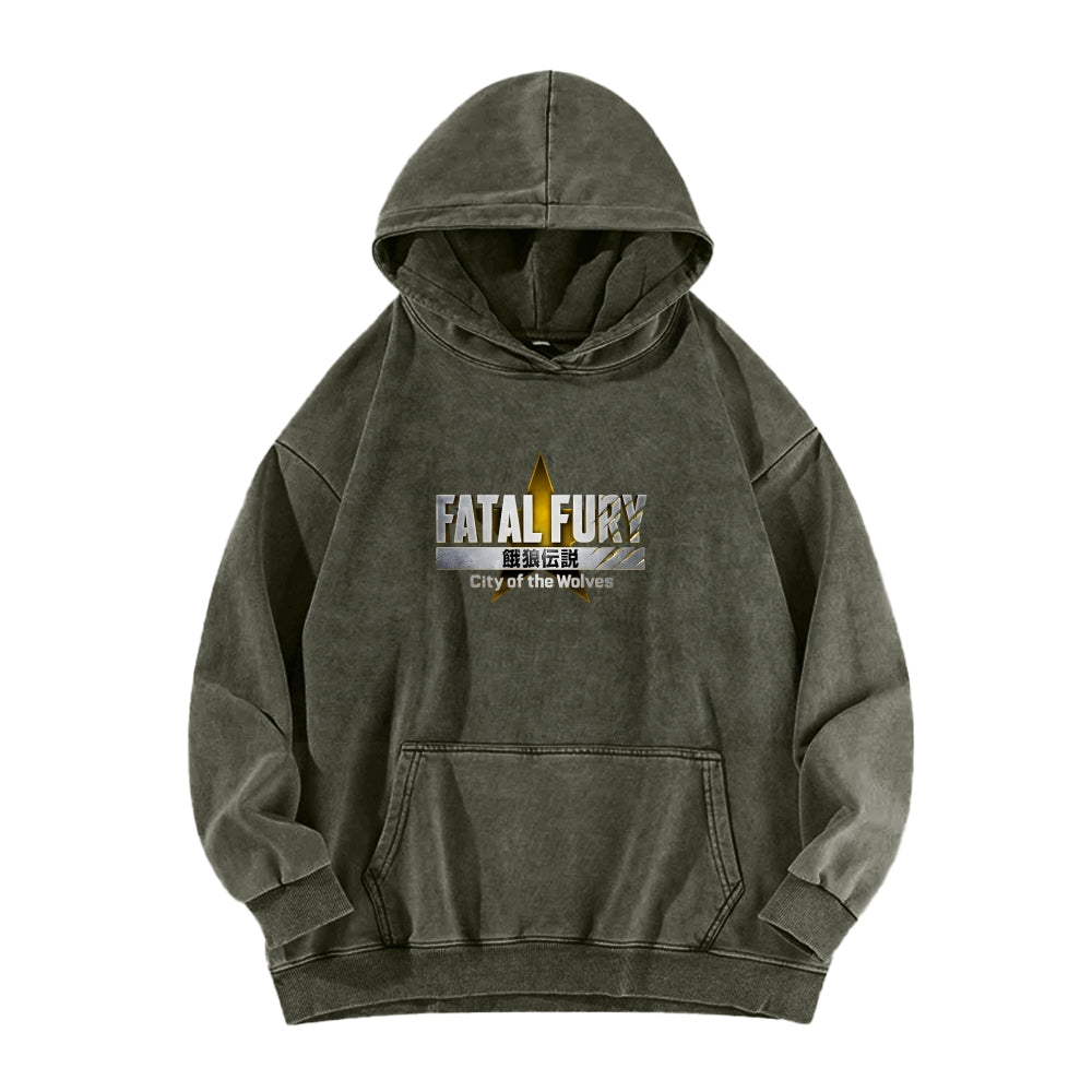 Fatal Fury Unisex washed sweatshirts 2511007962