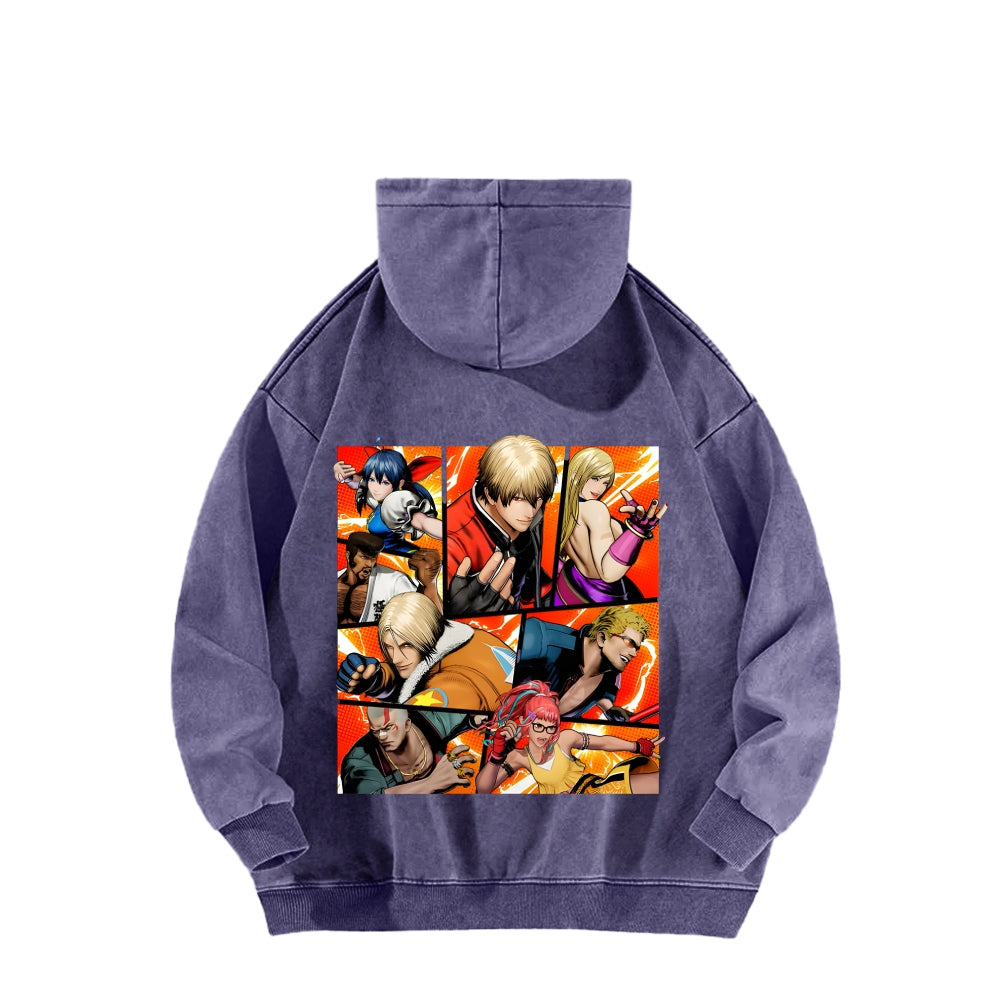 Fatal Fury Unisex washed sweatshirts 2511007962