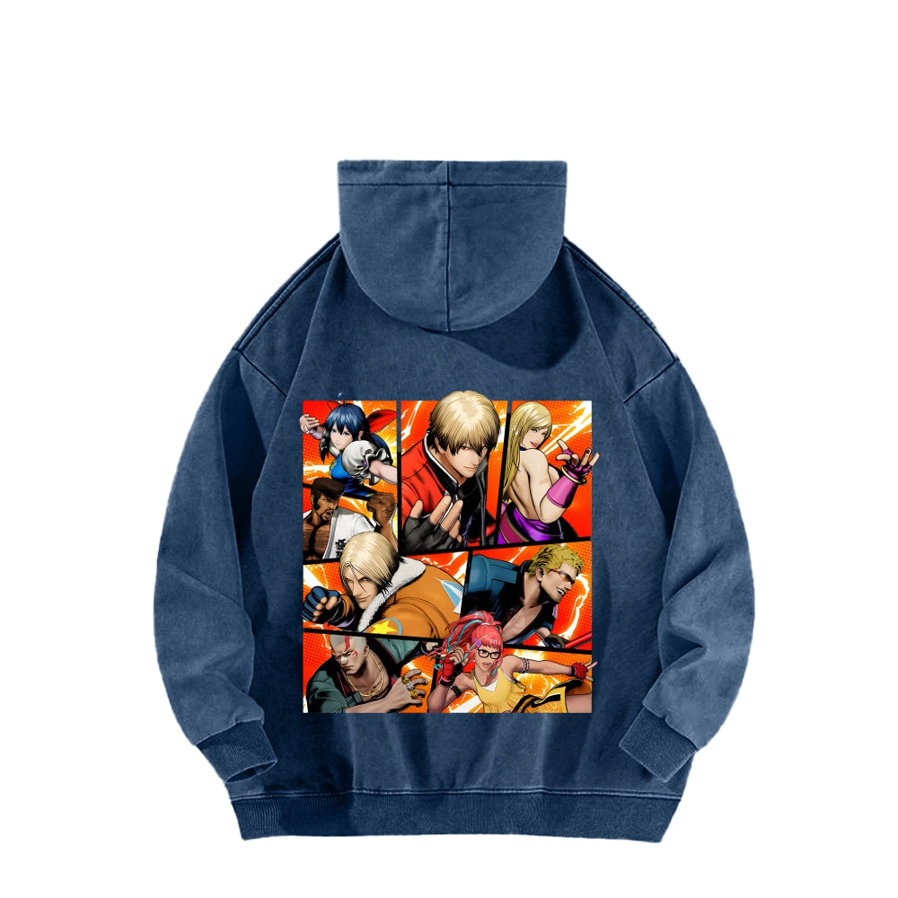 Fatal Fury Unisex washed sweatshirts 2511007962