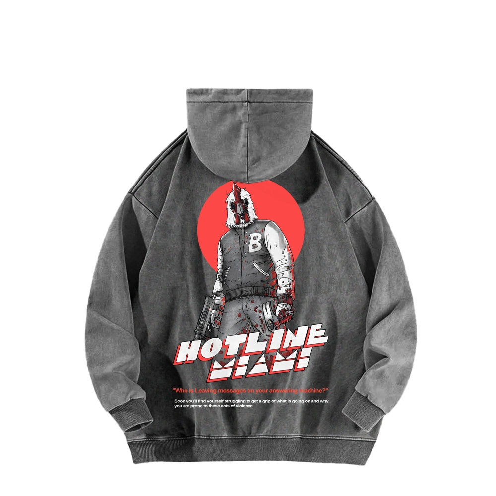 Hotline Miami Unisex washed sweatshirts 2511014991