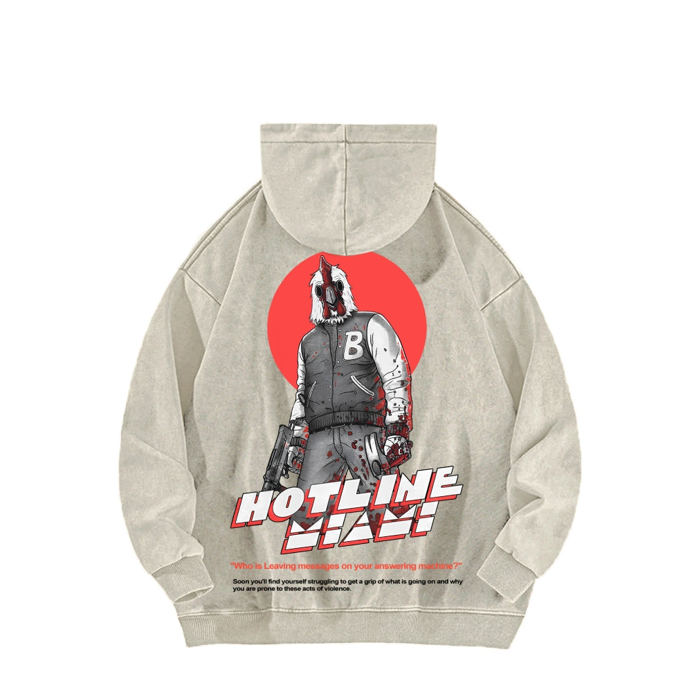 Hotline Miami Unisex washed sweatshirts 2511014991