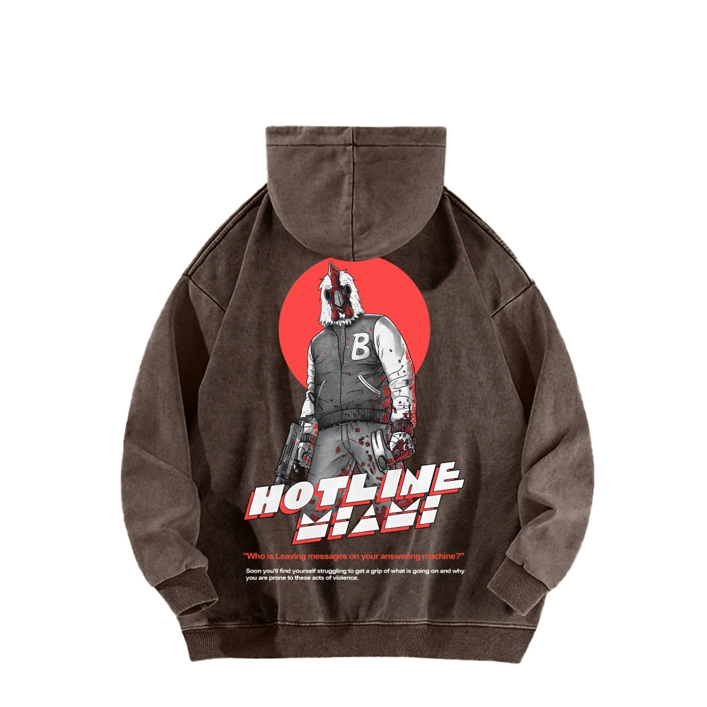 Hotline Miami Unisex washed sweatshirts 2511014991