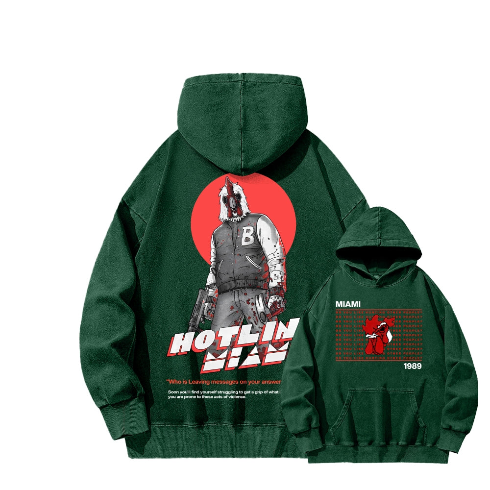 Hotline Miami Unisex washed sweatshirts 2511014991