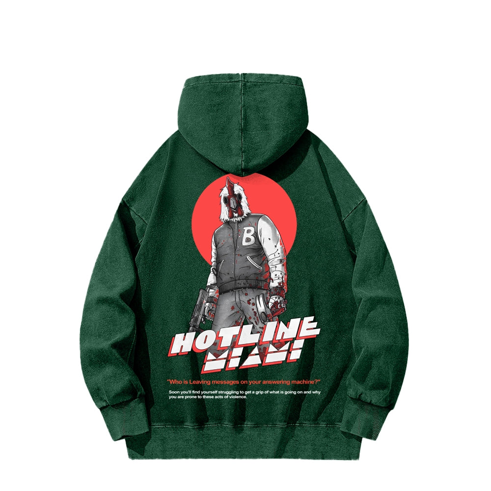 Hotline Miami Unisex washed sweatshirts 2511014991