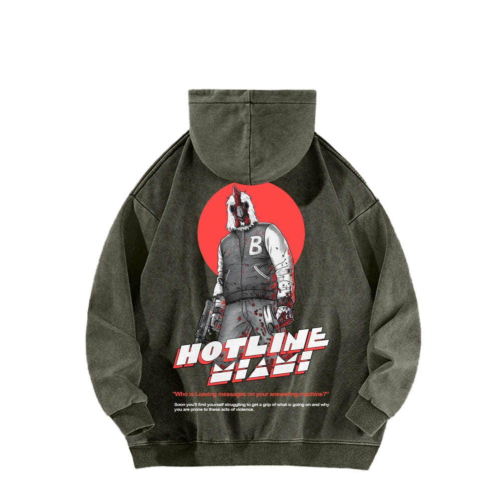 Hotline Miami Unisex washed sweatshirts 2511014991