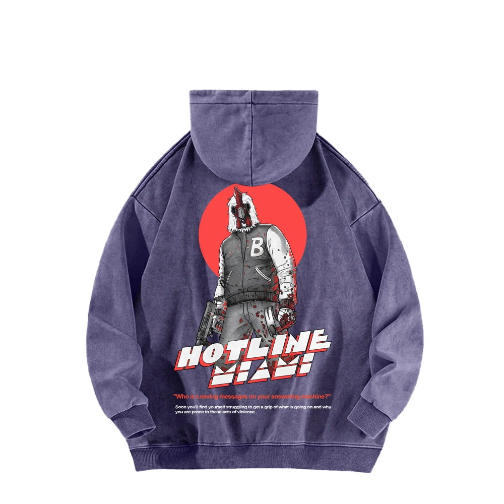 Hotline Miami Unisex washed sweatshirts 2511014991