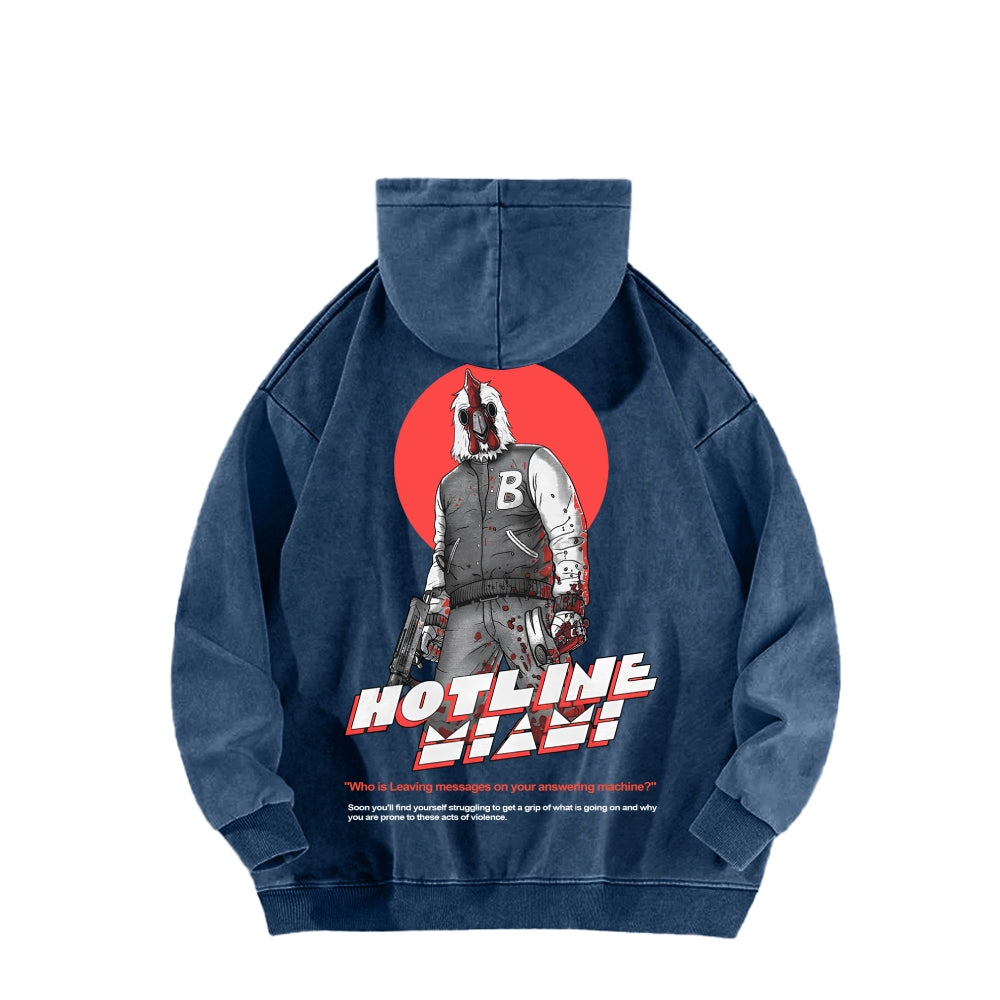 Hotline Miami Unisex washed sweatshirts 2511014991