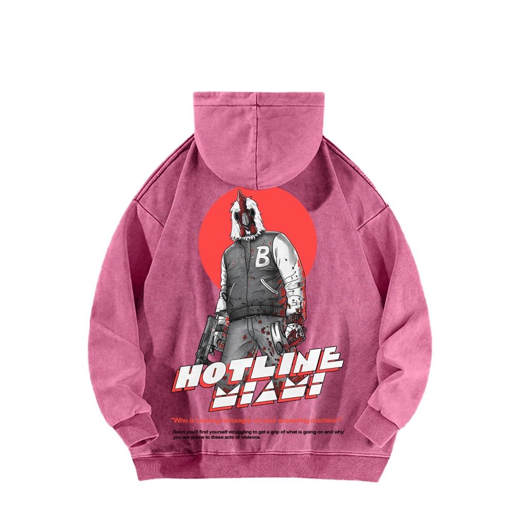 Hotline Miami Unisex washed sweatshirts 2511014991
