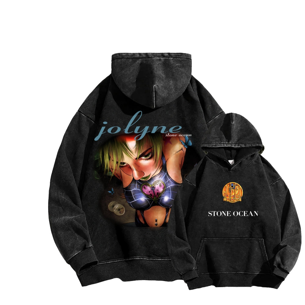 Jojo's Bizarre Adventure Unisex washed sweatshirts 2511014997