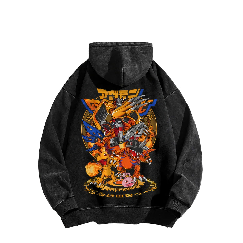 Digimon Unisex washed sweatshirts 2511015005