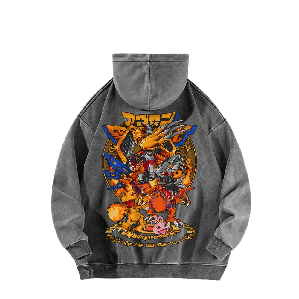 Digimon Unisex washed sweatshirts 2511015005