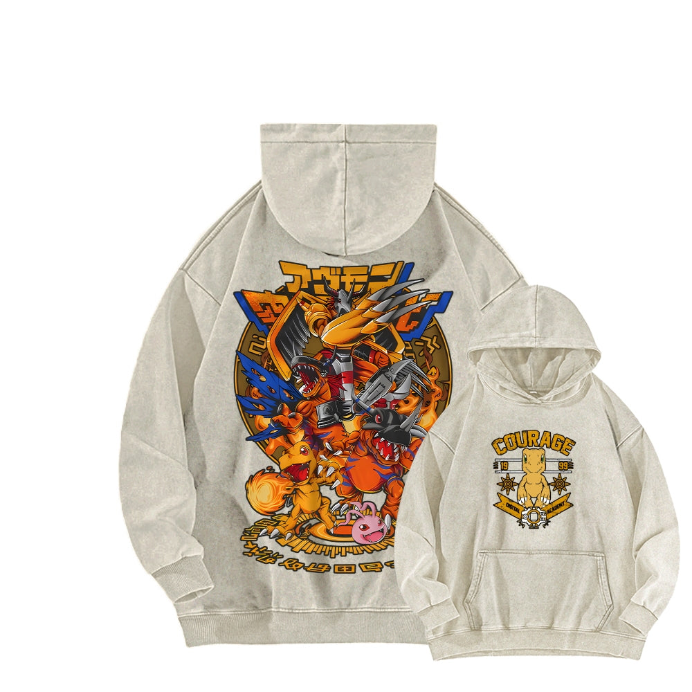Digimon Unisex washed sweatshirts 2511015005