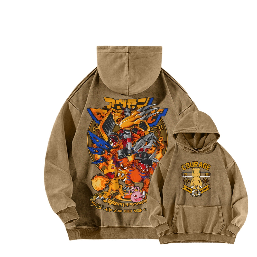 Digimon Unisex washed sweatshirts 2511015005