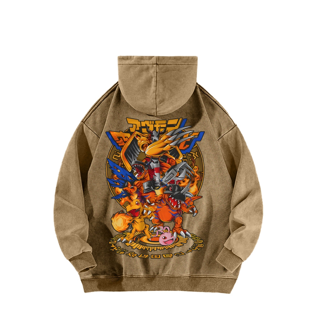 Digimon Unisex washed sweatshirts 2511015005