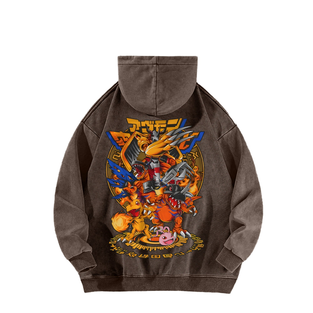 Digimon Unisex washed sweatshirts 2511015005