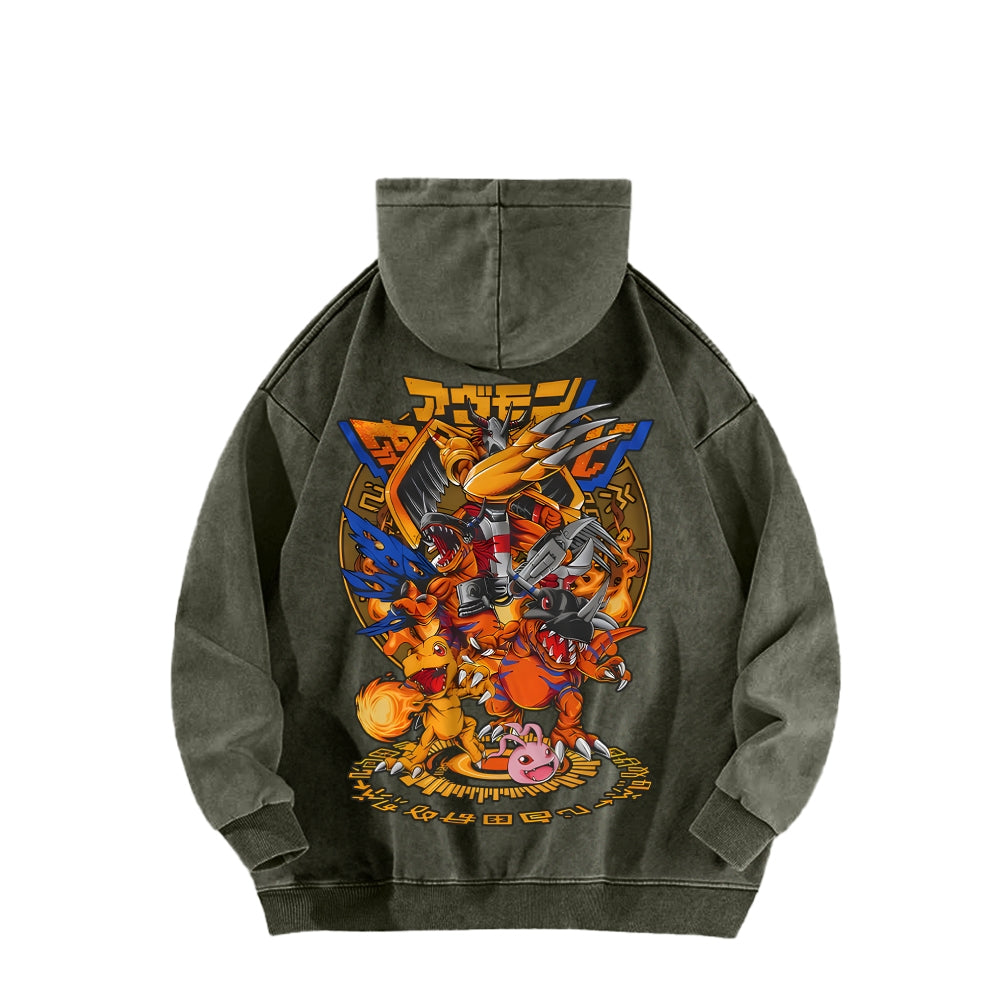 Digimon Unisex washed sweatshirts 2511015005