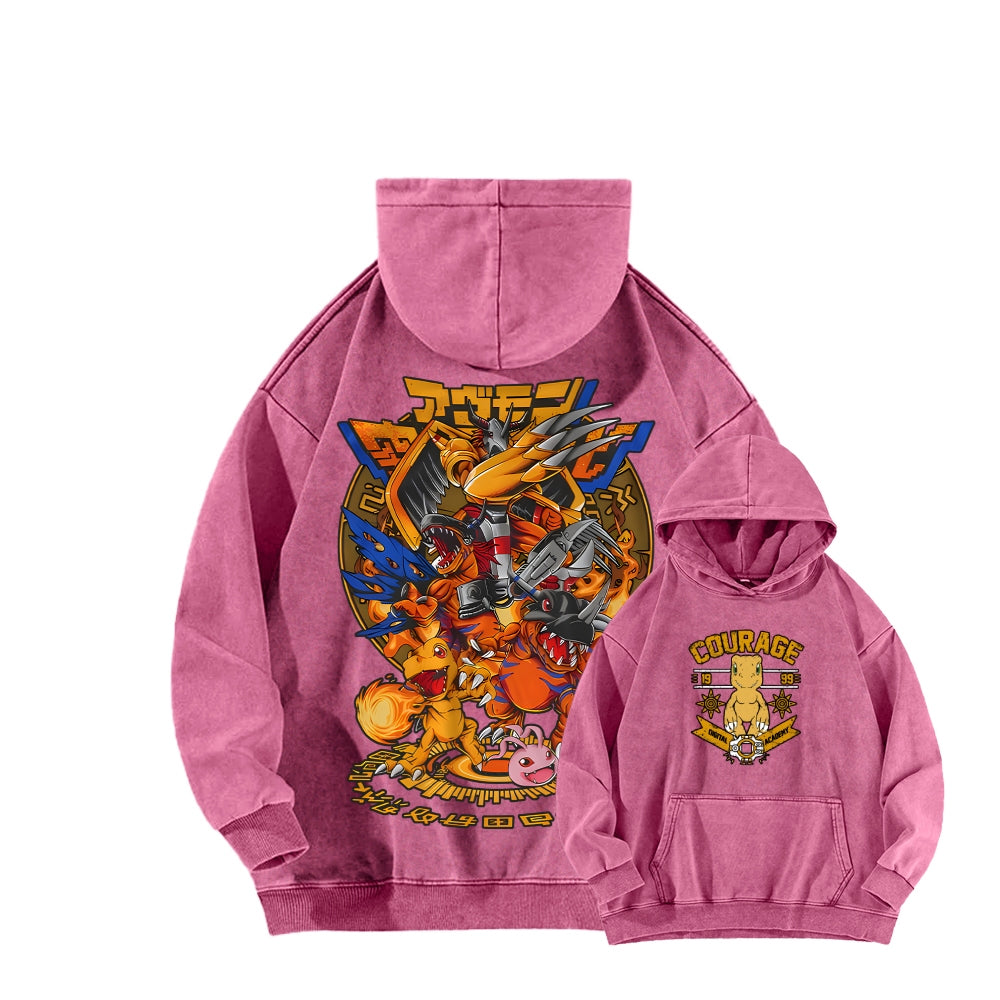 Digimon Unisex washed sweatshirts 2511015005