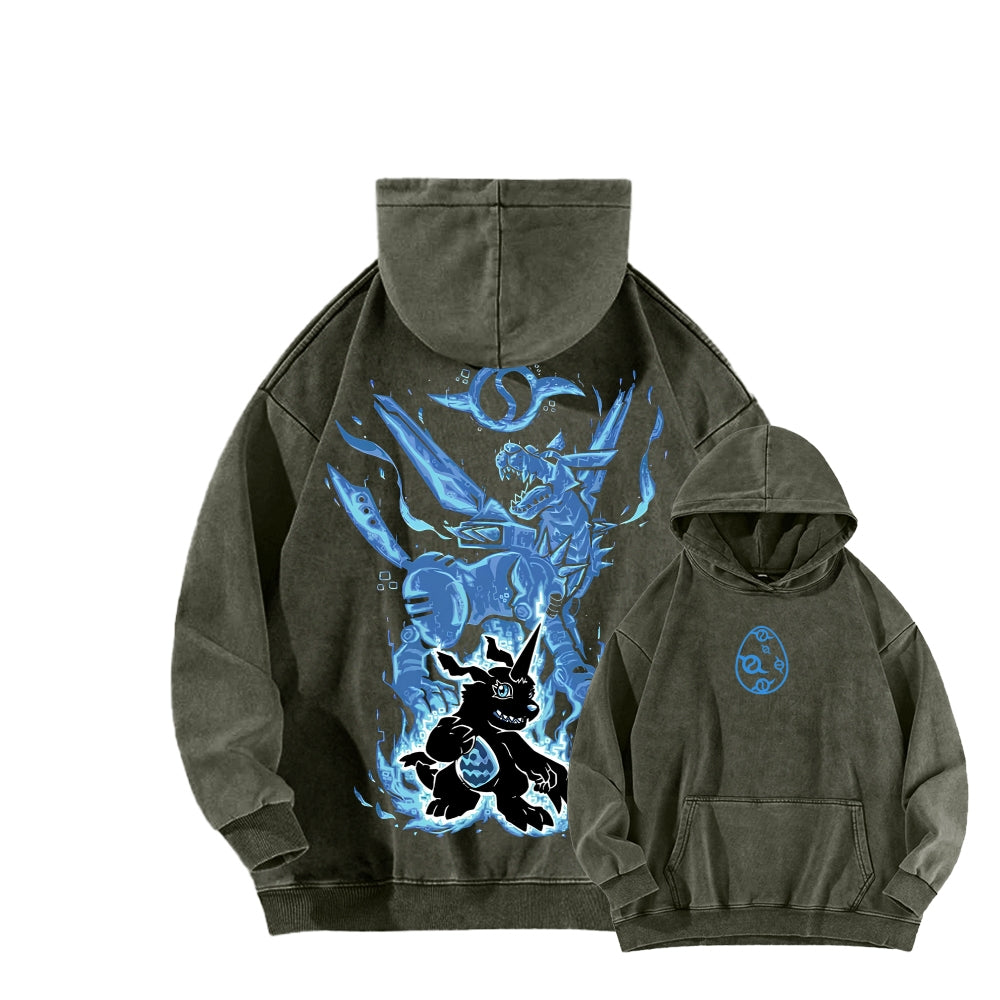 Digimon Unisex washed sweatshirts 2511015016