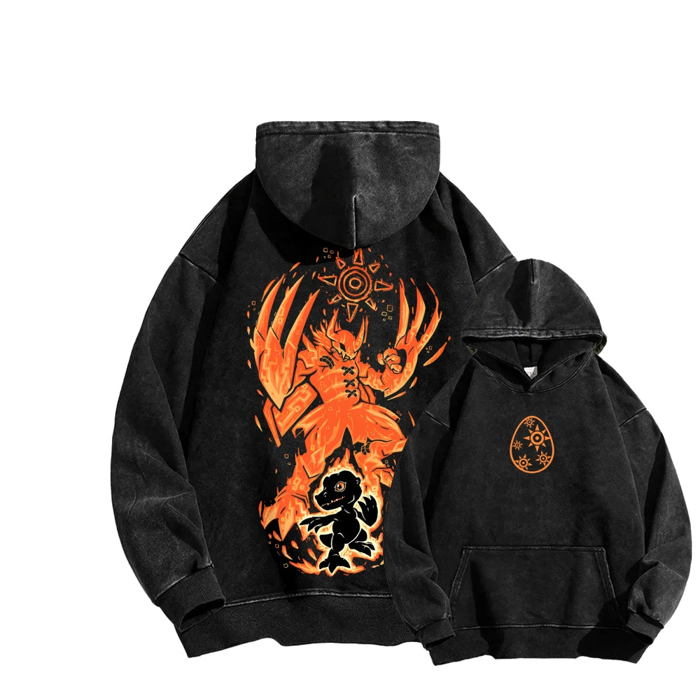 Digimon Unisex washed sweatshirts 2511015020