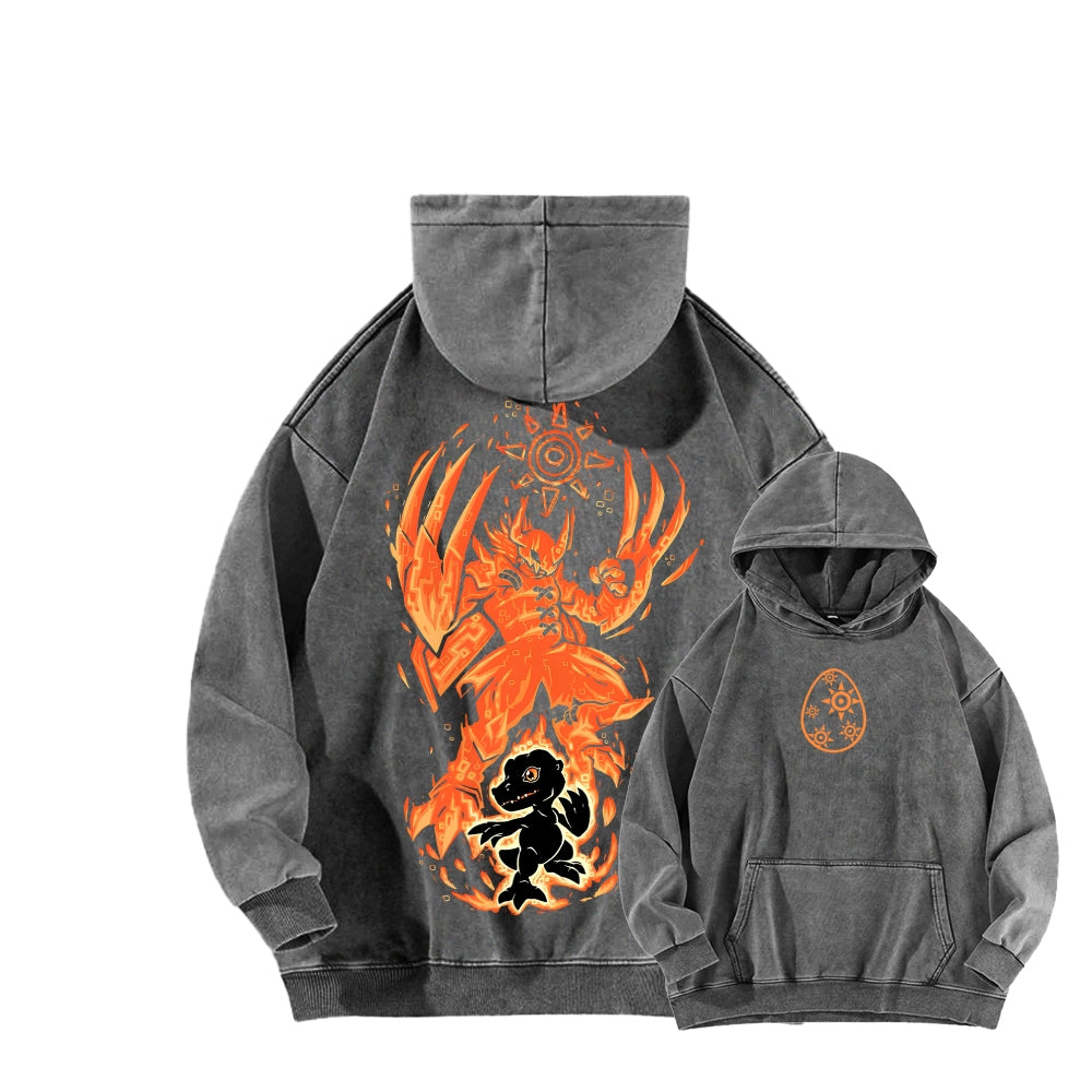 Digimon Unisex washed sweatshirts 2511015020
