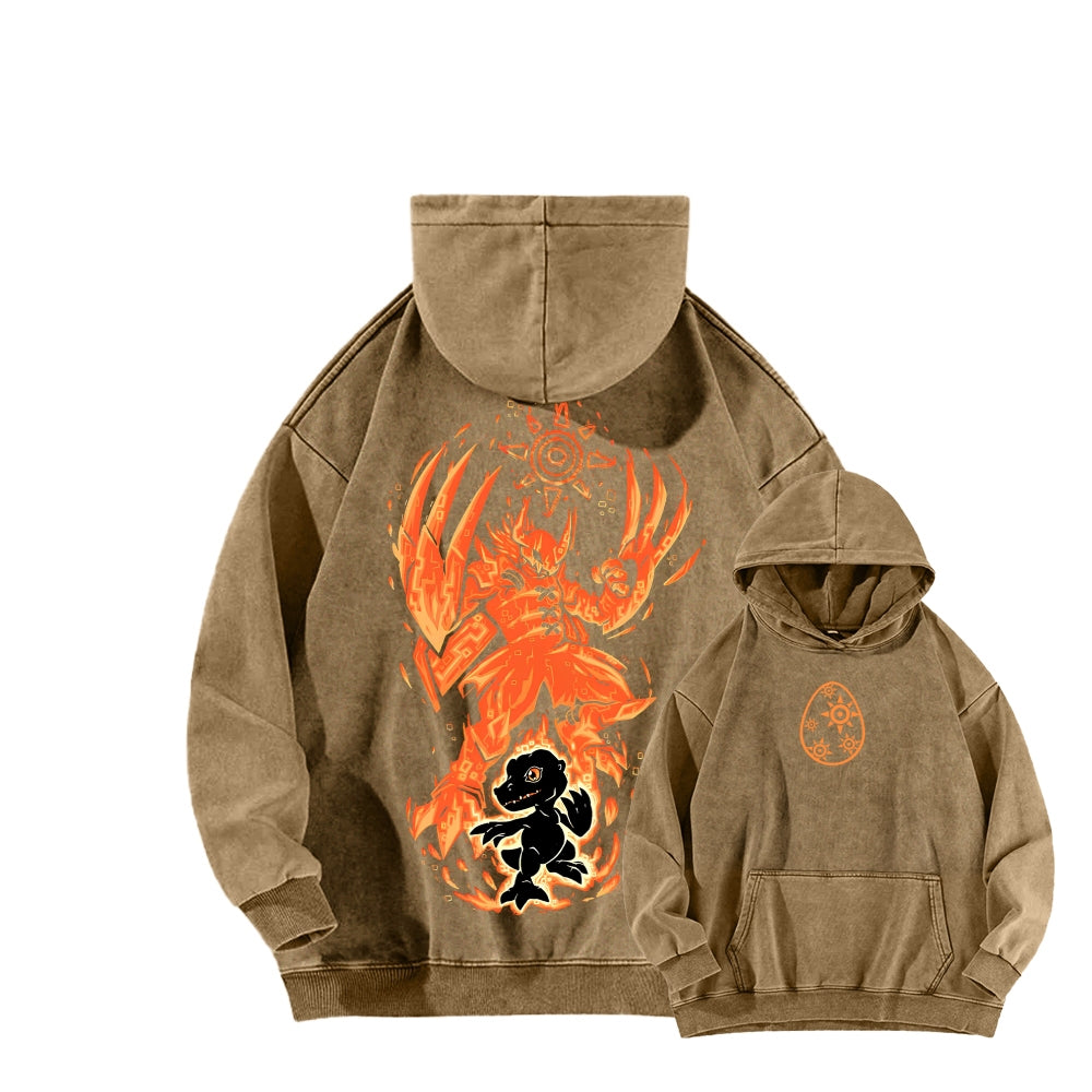Digimon Unisex washed sweatshirts 2511015020