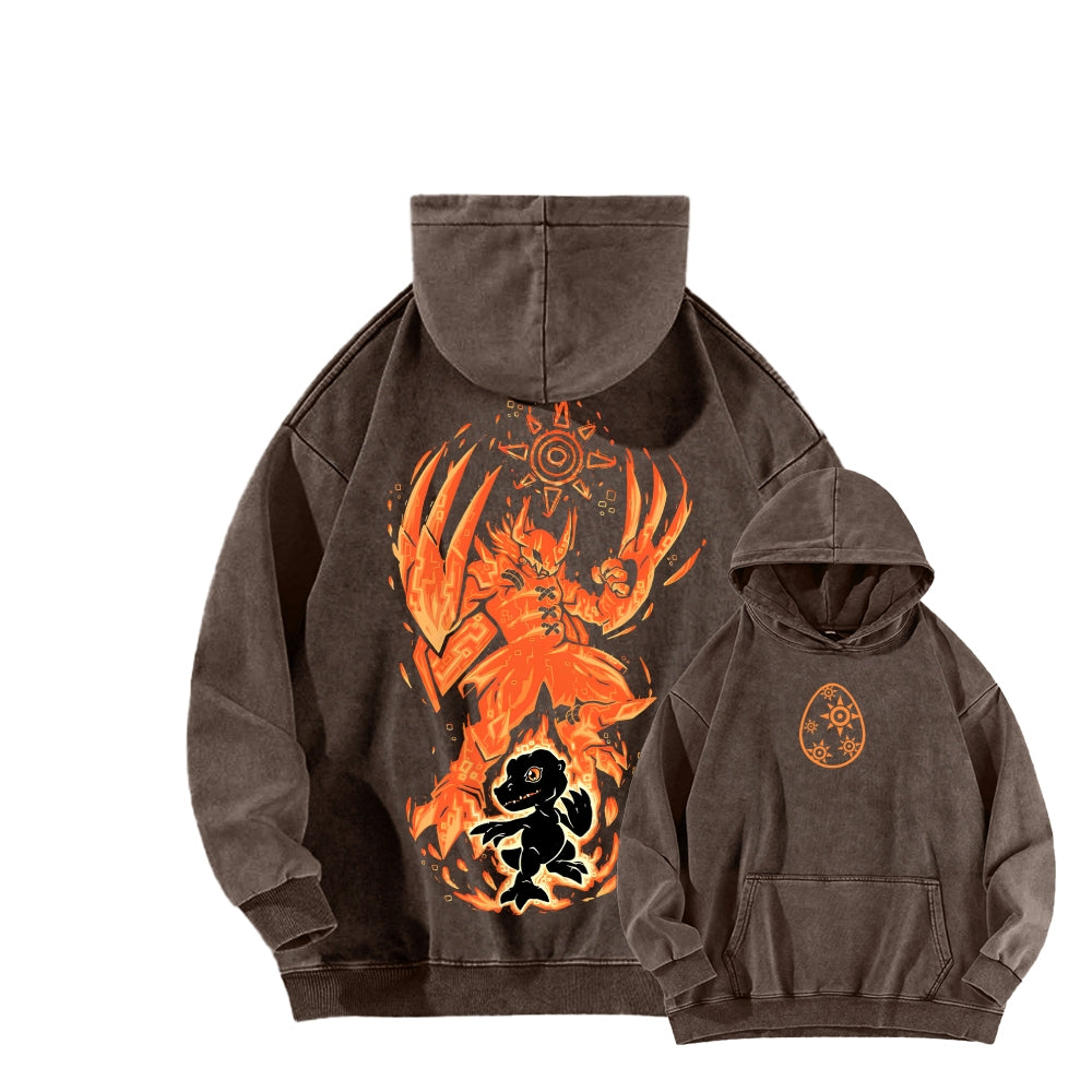 Digimon Unisex washed sweatshirts 2511015020