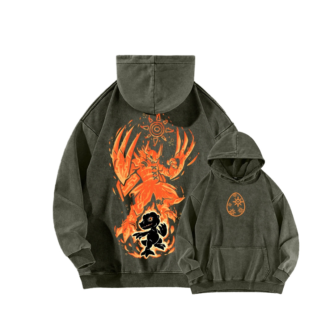 Digimon Unisex washed sweatshirts 2511015020