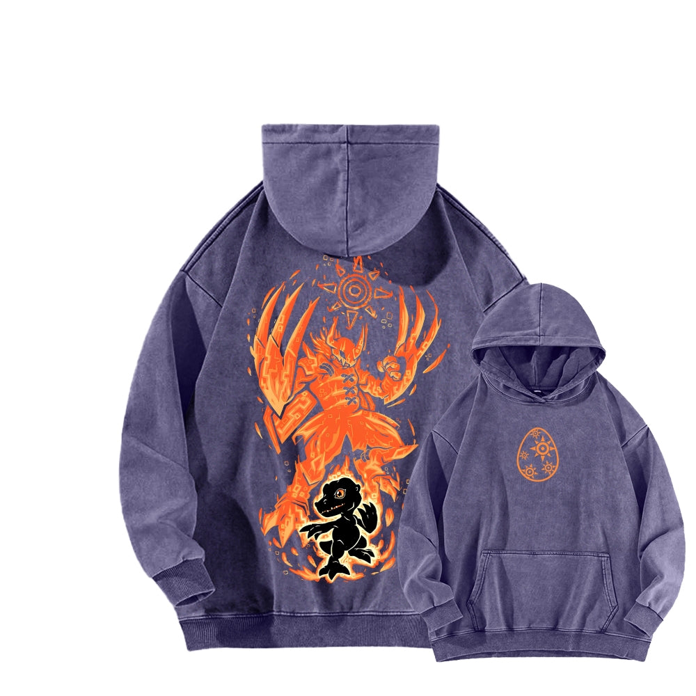 Digimon Unisex washed sweatshirts 2511015020