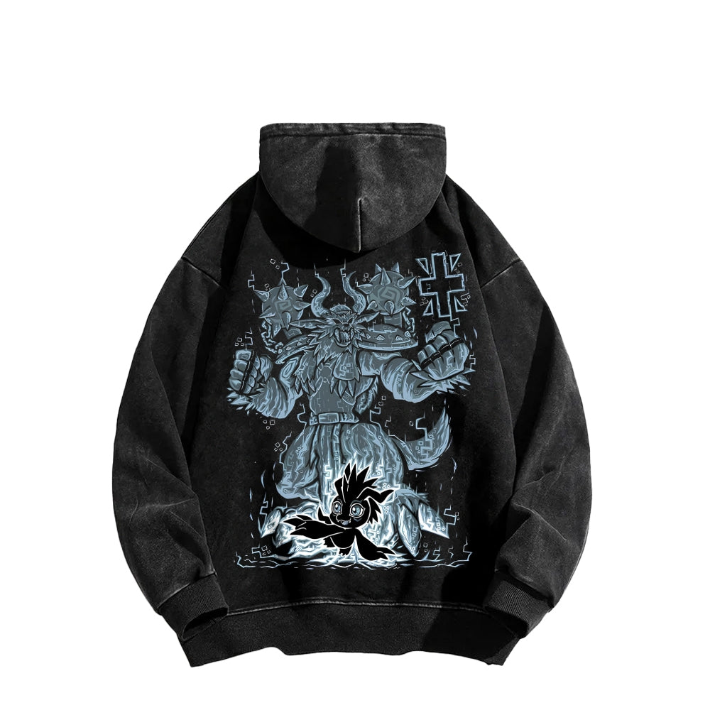 Digimon Unisex washed sweatshirts 2511015044