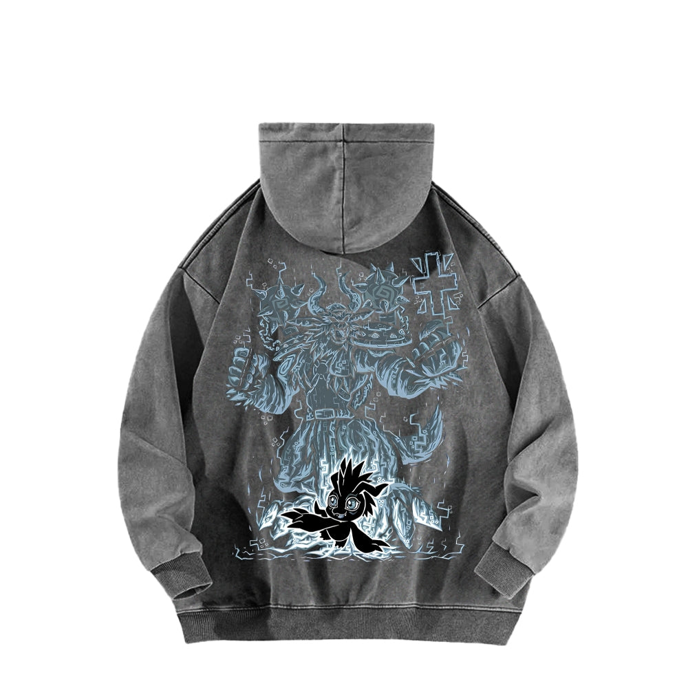 Digimon Unisex washed sweatshirts 2511015044