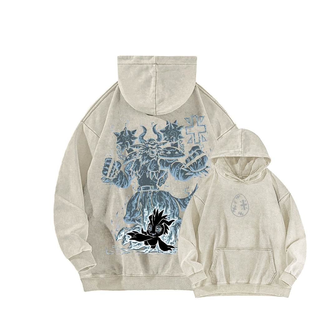 Digimon Unisex washed sweatshirts 2511015044