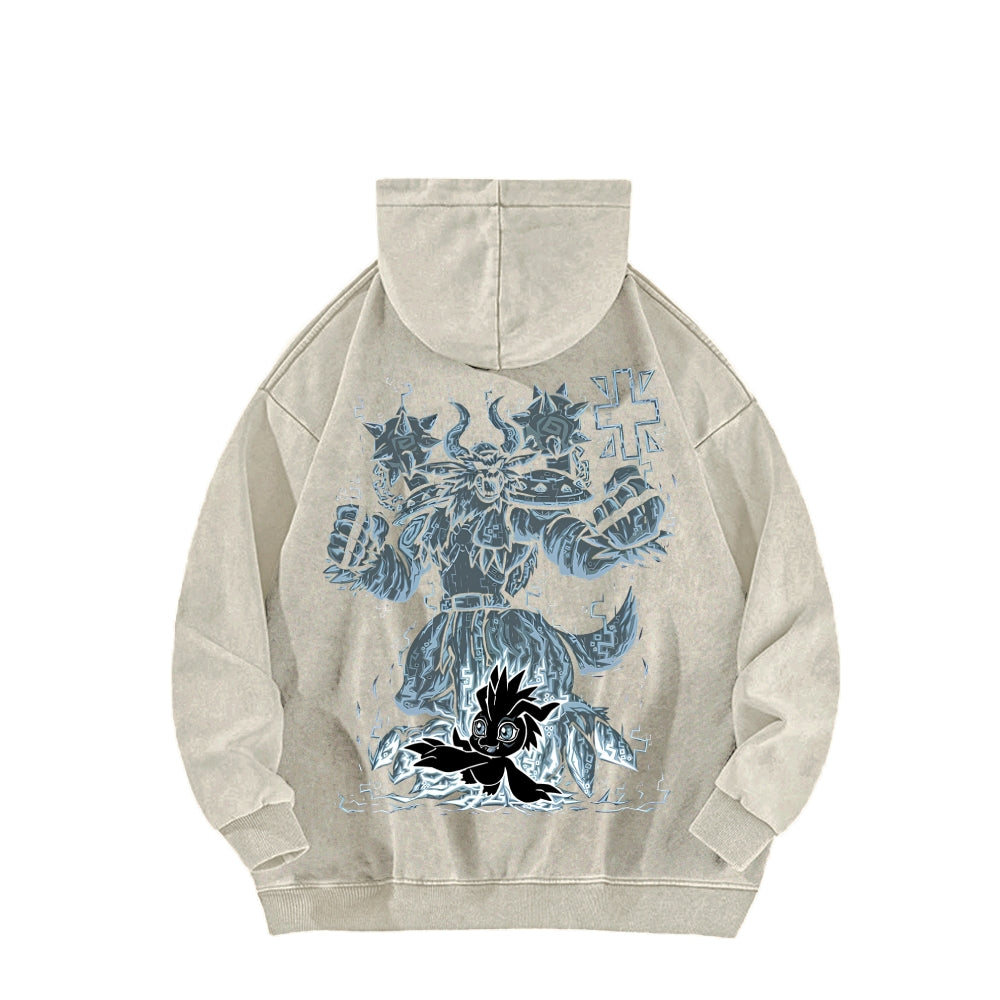 Digimon Unisex washed sweatshirts 2511015044