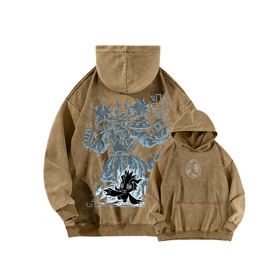 Digimon Unisex washed sweatshirts 2511015044